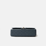Chanel Classic Double Flap Medium Dark Grey Caviar Silver-Tone Metal