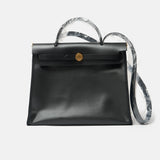 Hermès Herbag 31 Black Toile H Berline Vache Hunter GHW