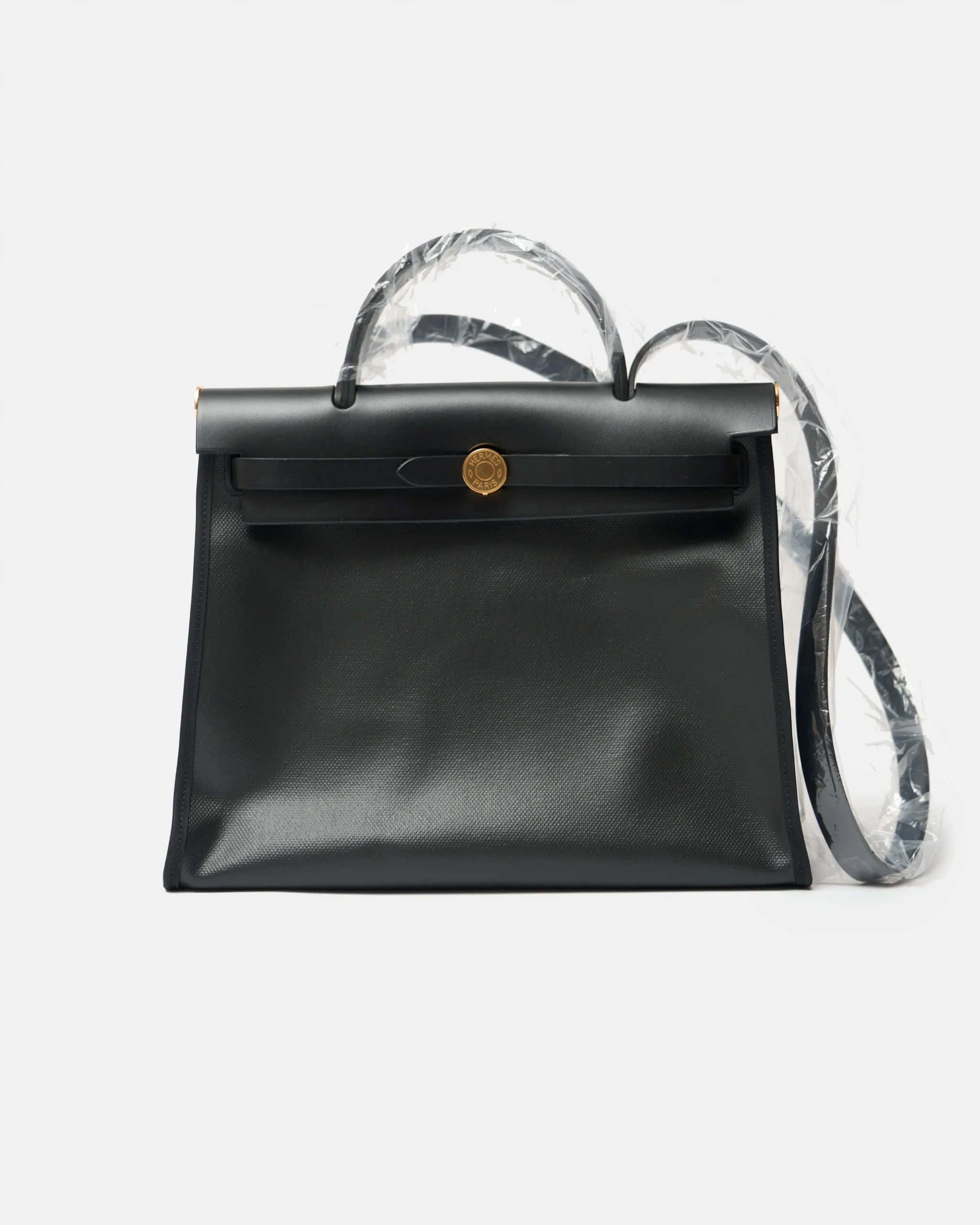 Hermès Herbag 31 Black Toile H Berline Vache Hunter GHW