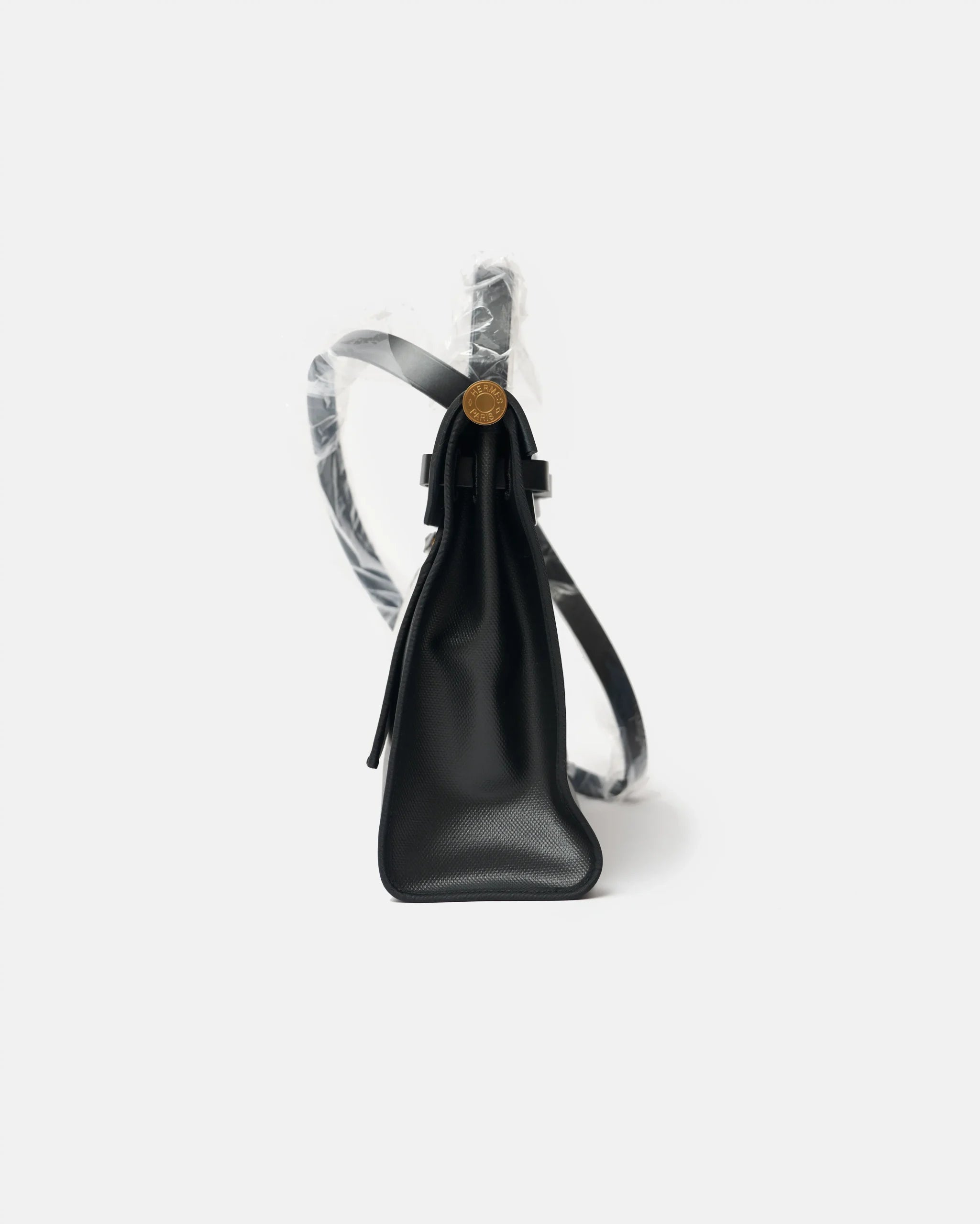 Hermès Herbag 31Black Toile H Berline Vache Hunter GHW
