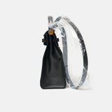 Hermès Herbag 31Black Toile H Berline Vache Hunter GHW