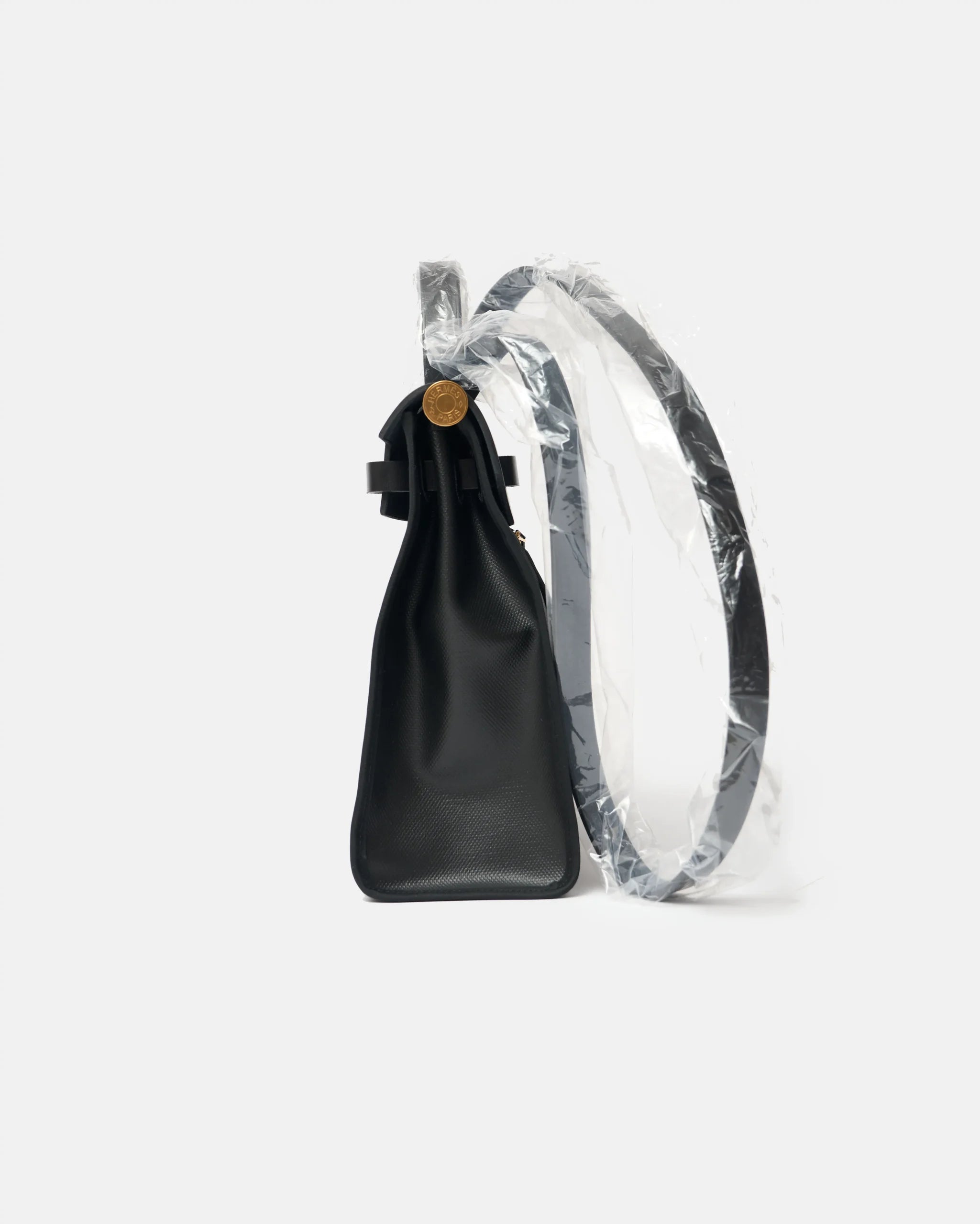 Hermès Herbag 31Black Toile H Berline Vache Hunter GHW