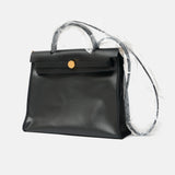Hermès Herbag 31Black Toile H Berline Vache Hunter GHW