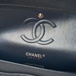 Chanel Classic Double Flap Medium Dark Grey Caviar Silver-Tone Metal