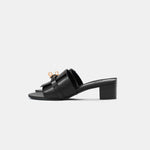 Hermès Candy Black Goatskin Ghw Sandals