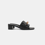 Hermès Candy Black Goatskin Ghw Sandals