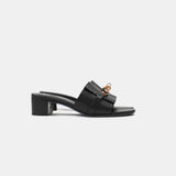 Hermès Candy Black Goatskin Ghw Sandals