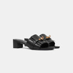 Hermès Candy Black Goatskin Ghw Sandals