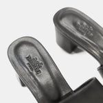 Hermès Candy Black Goatskin Ghw Sandals
