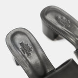 Hermès Candy Black Goatskin Ghw Sandals