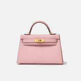 Hermès Mini Kelly 20 Rose Sakura Epsom GHW