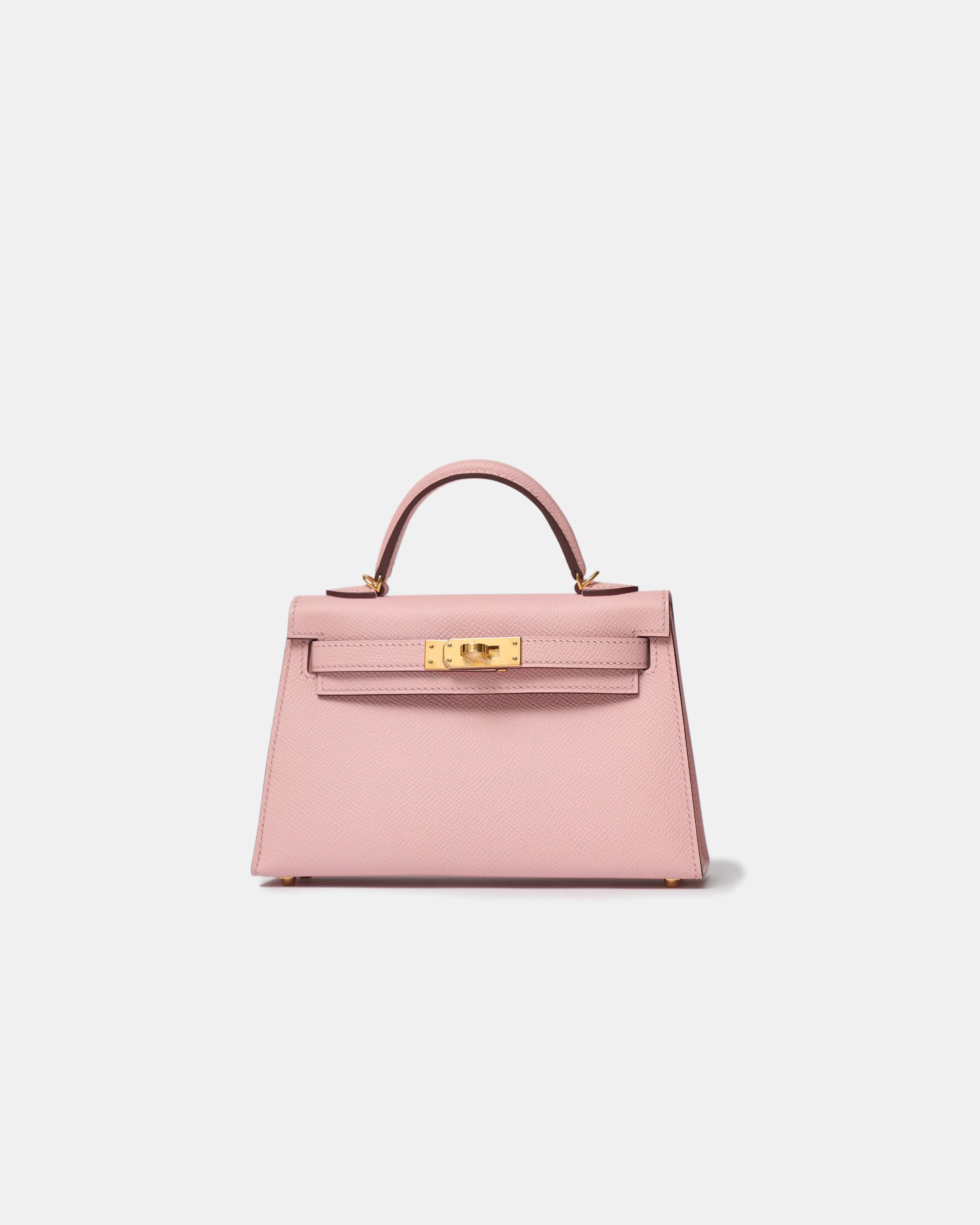 Hermès Mini Kelly 20 Rose Sakura Epsom GHW