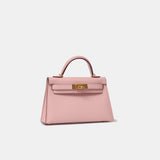 Hermès Mini Kelly 20 Rose Sakura Epsom GHW