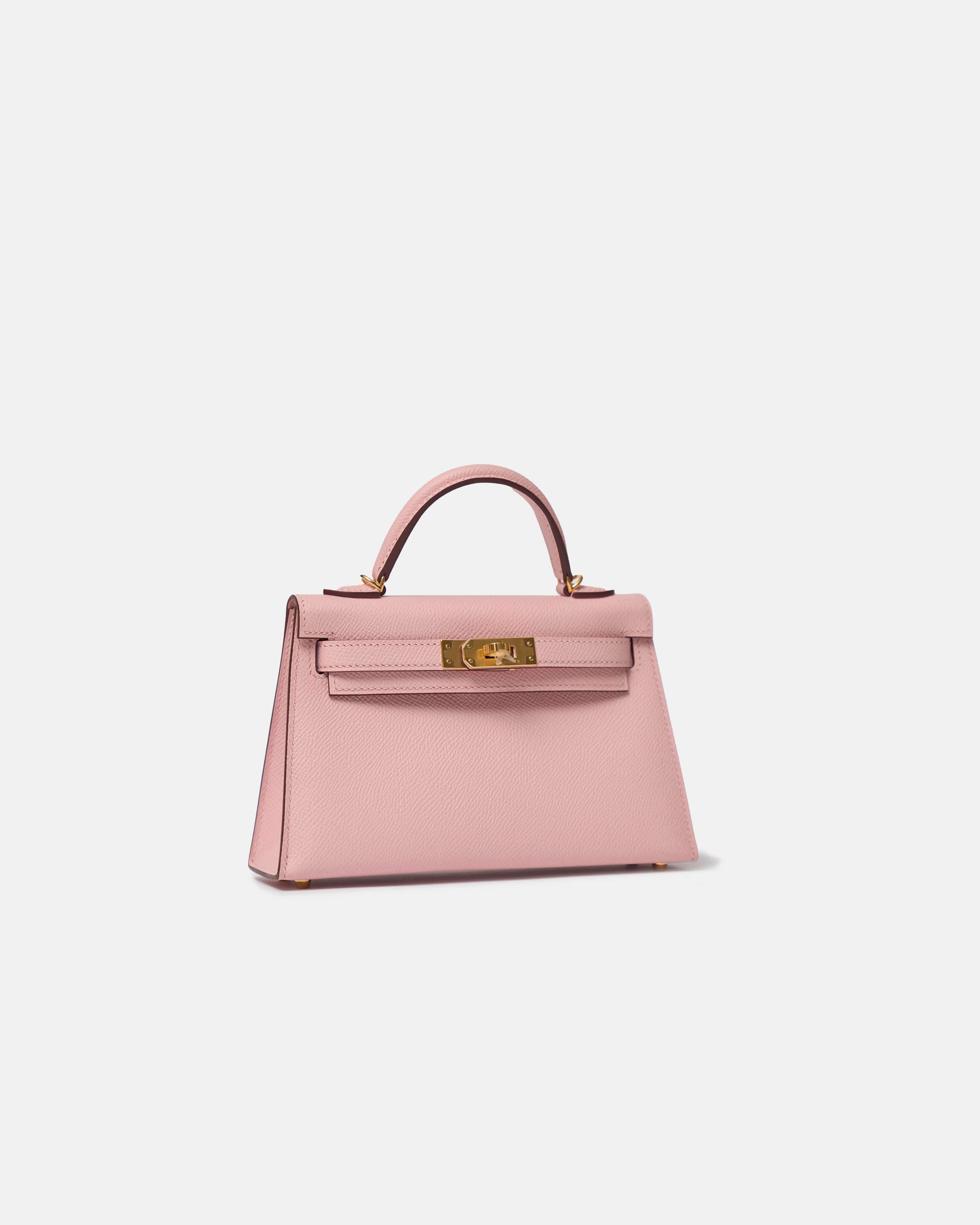Hermès Mini Kelly 20 Rose Sakura Epsom GHW