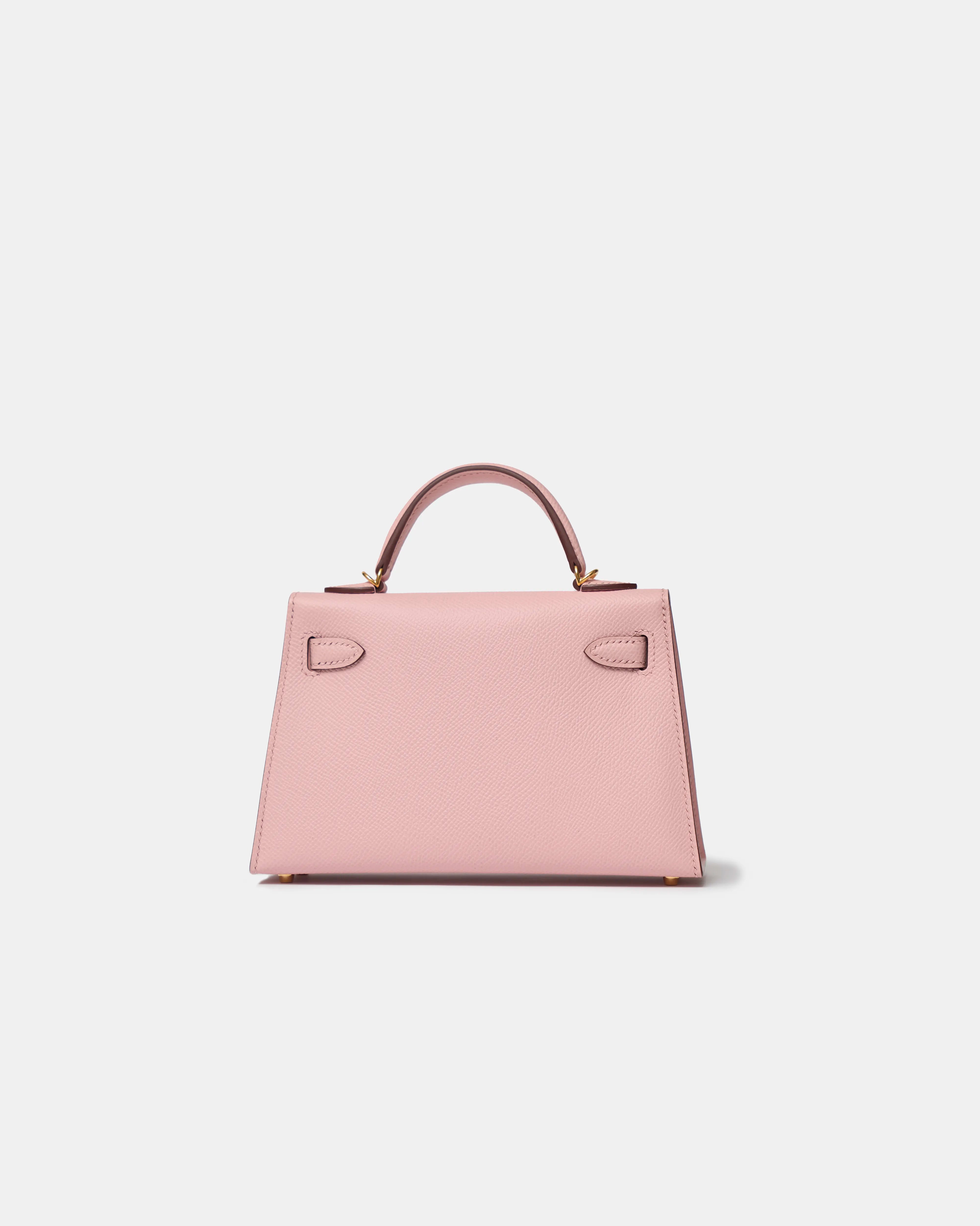 Hermès Mini Kelly 20 Rose Sakura Epsom GHW