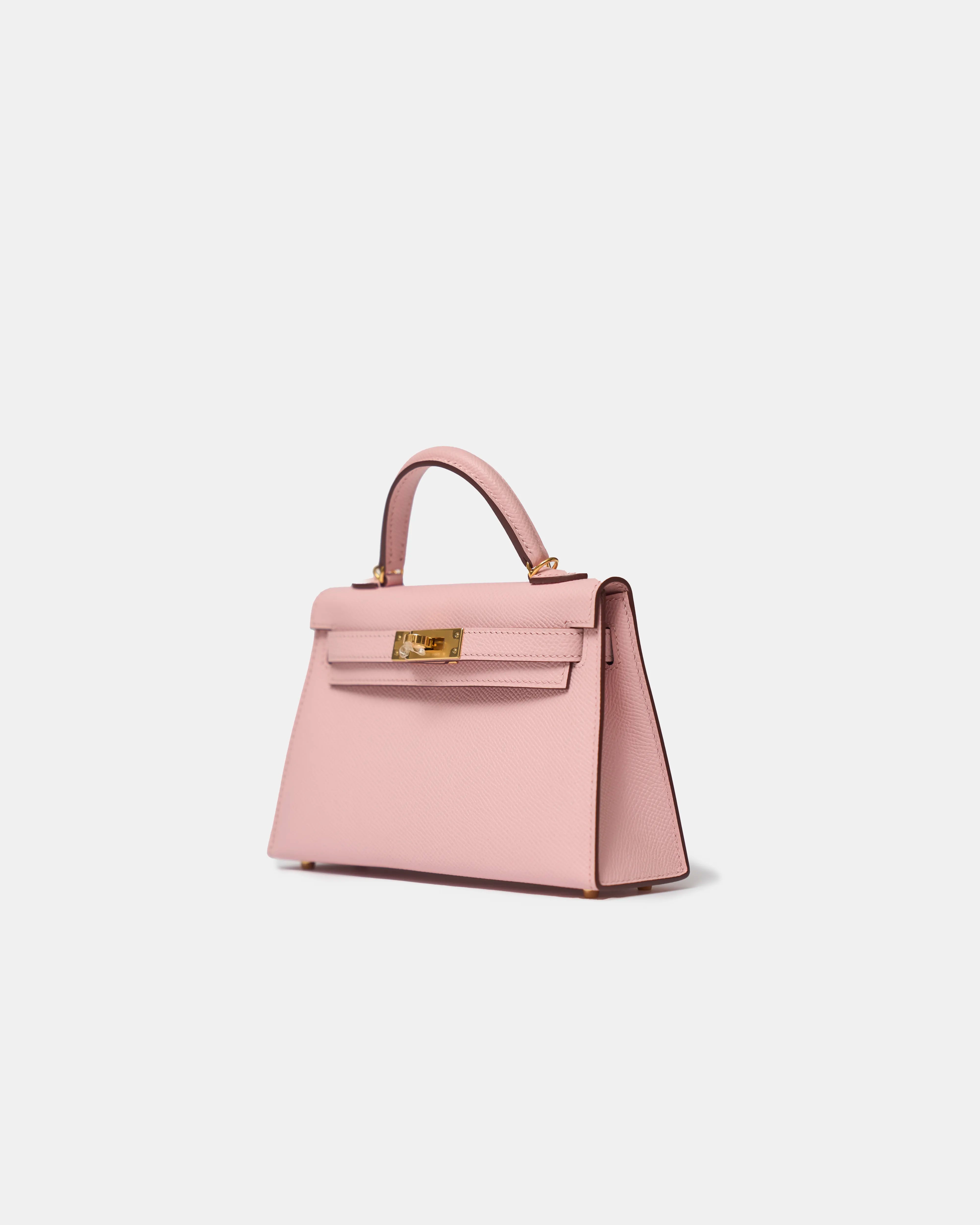 Hermès Mini Kelly 20 Rose Sakura Epsom GHW