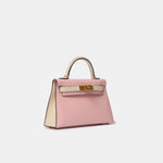 Hermès Mini Kelly Chevre Rose Sakura / Nata GHW