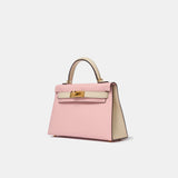 Hermès Mini Kelly Chevre Rose Sakura / Nata GHW