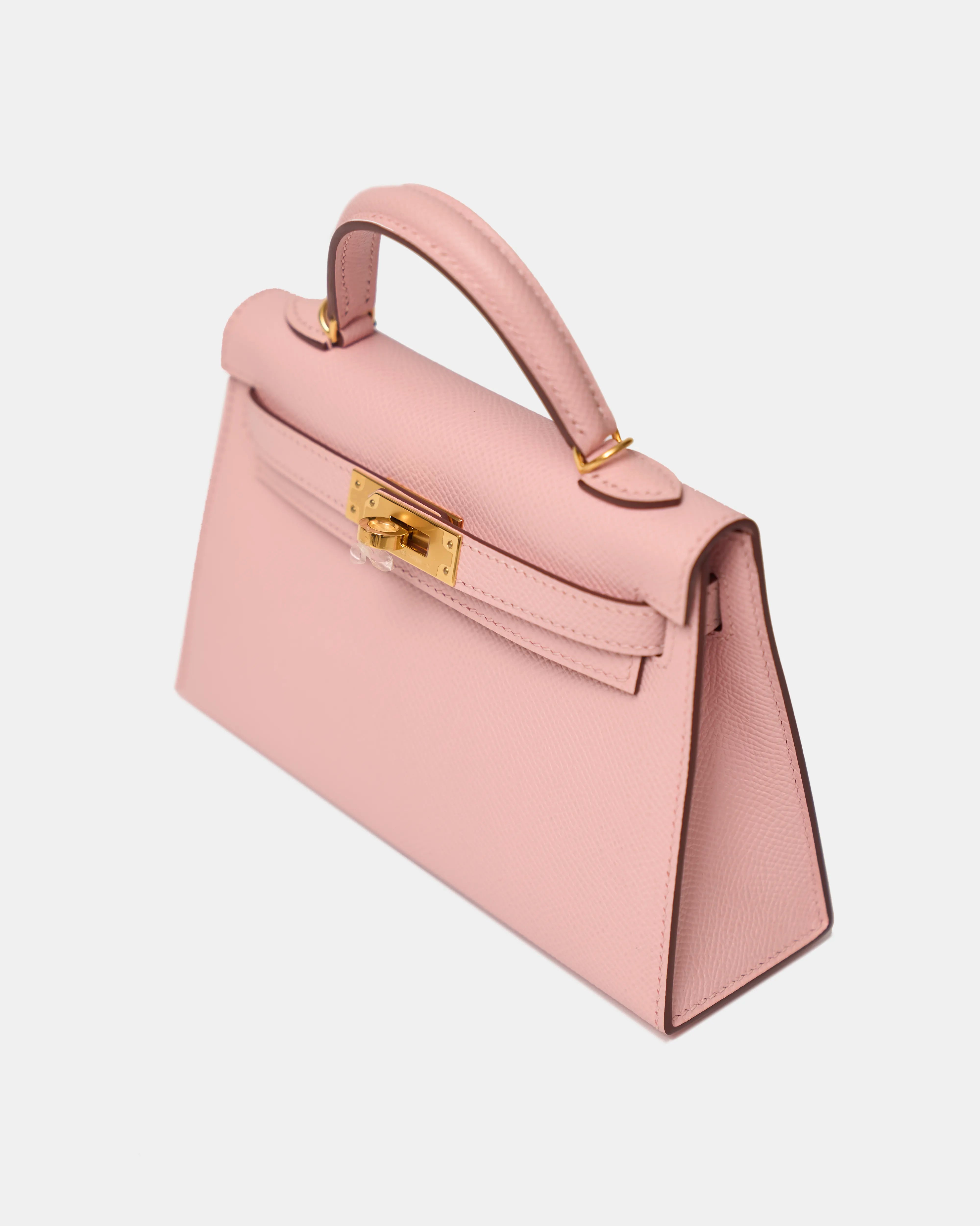 Hermès Mini Kelly 20 Rose Sakura Epsom GHW