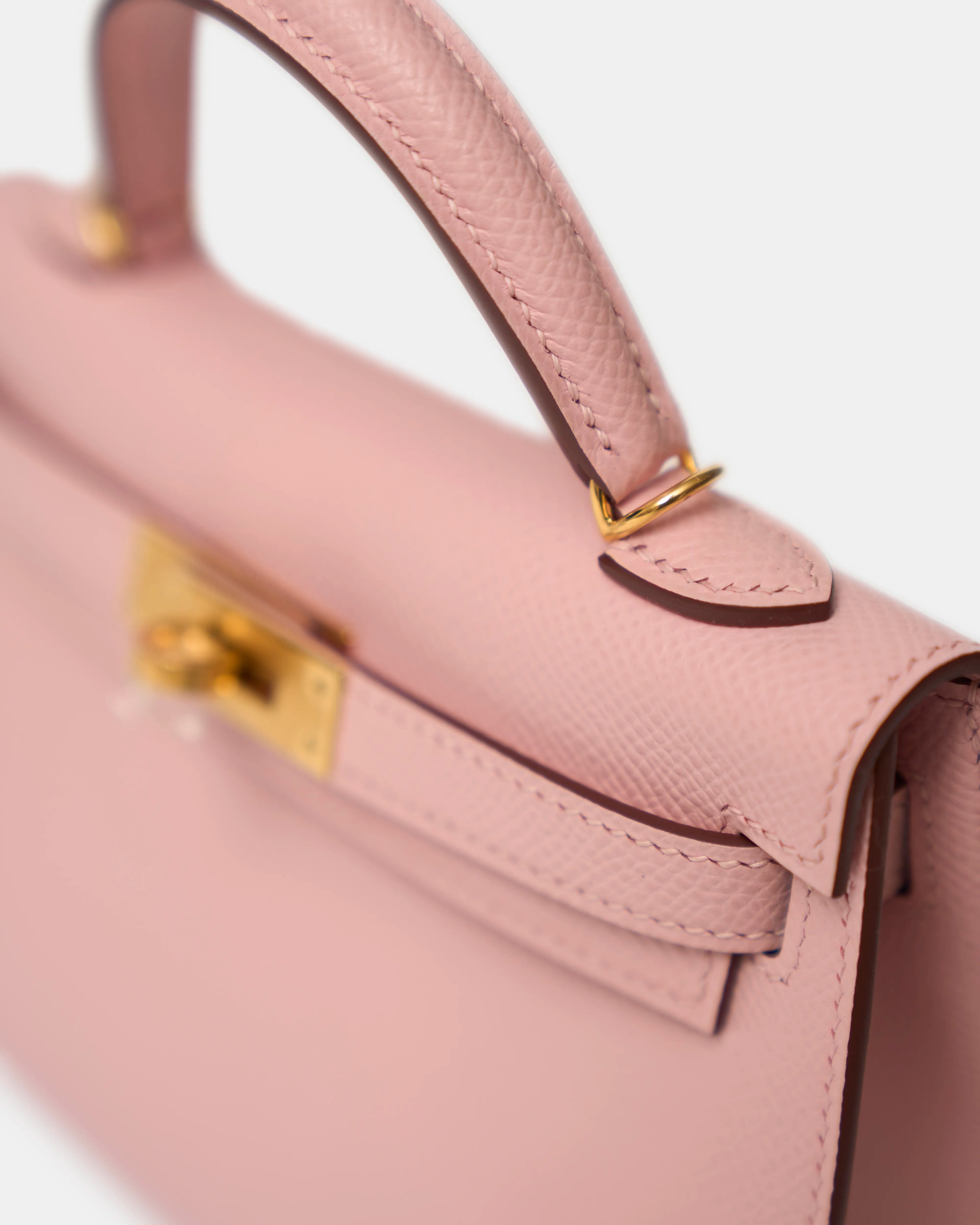 Hermès Mini Kelly 20 Rose Sakura Epsom GHW