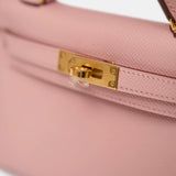 Hermès Mini Kelly 20 Rose Sakura Epsom GHW