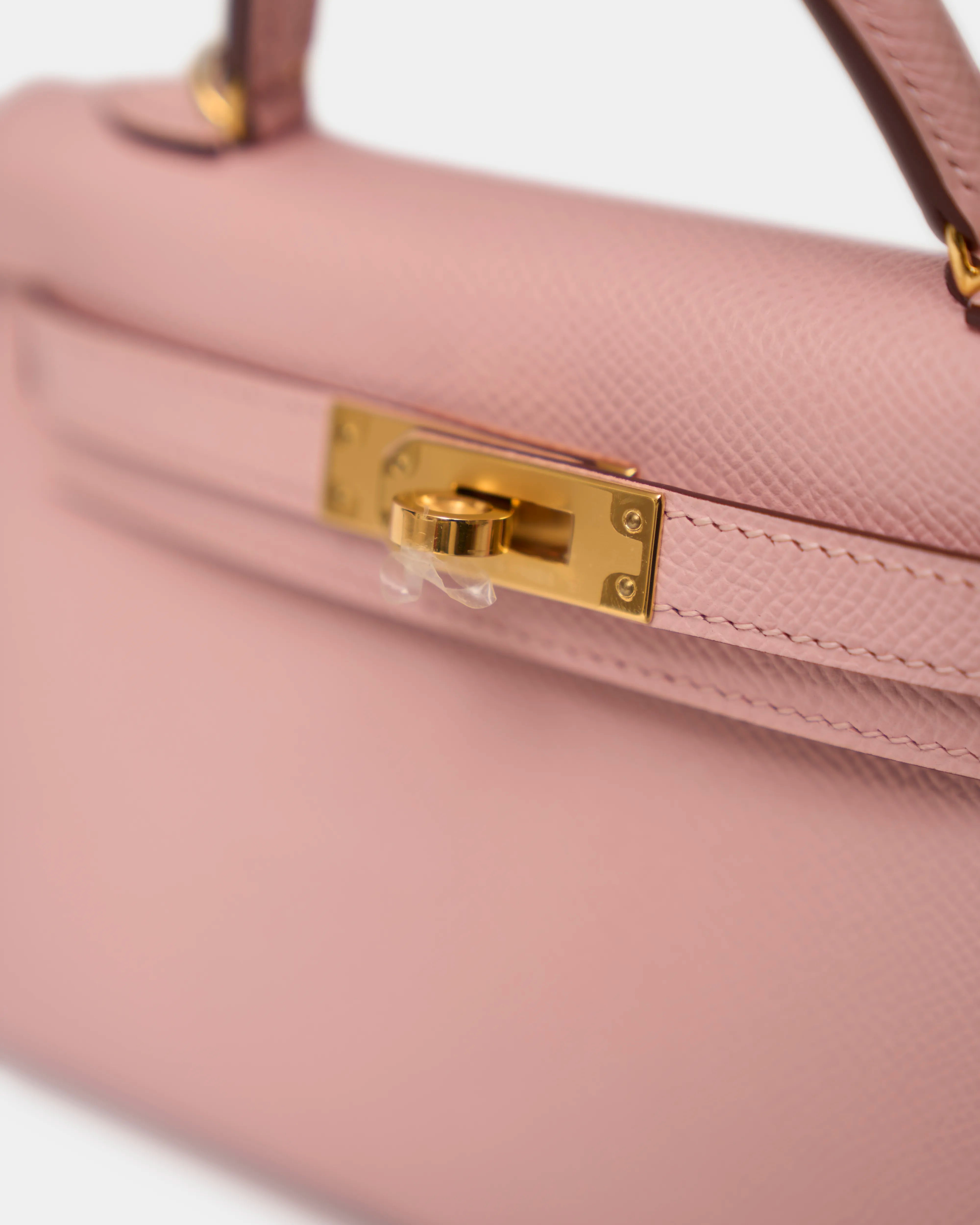 Hermès Mini Kelly 20 Rose Sakura Epsom GHW
