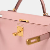 Hermès Mini Kelly 20 Rose Sakura Epsom GHW
