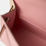 Hermès Mini Kelly Chevre Rose Sakura / Nata GHW
