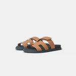 Hermès Chypre Naturel Calfskin Sandals Size 39