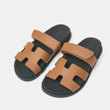 Hermès Chypre Naturel Calfskin Sandals Size 39