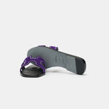 Hermès Oran Violet Majorette Suede Strass Sandals