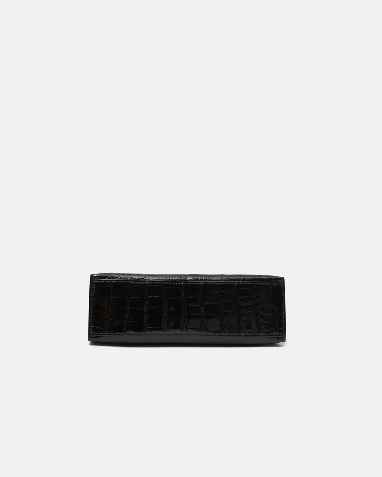 Hermès Kelly Pochette Black Shiny Alligator GHW