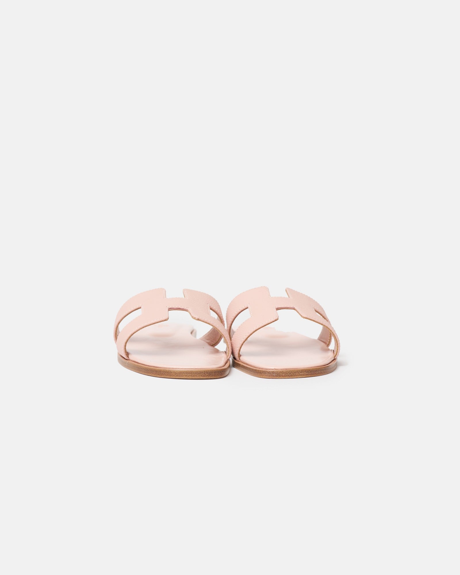 Hermès Oran Rose Pale Epsom Sandals
