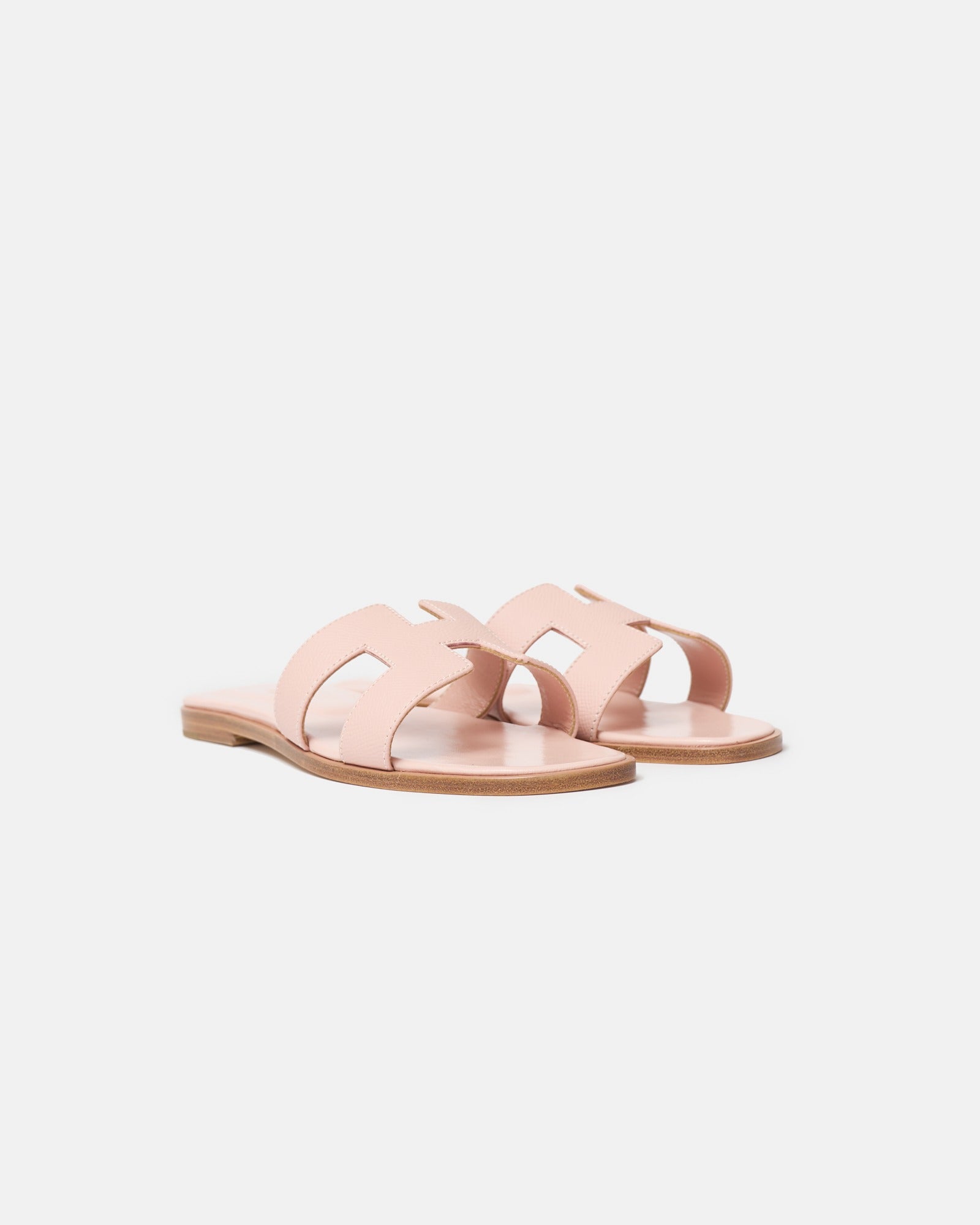 Hermès Oran Rose Pale Epsom Sandals