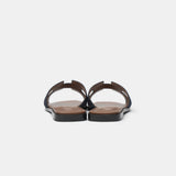 Hermès Oran Bleu Brut Denim Sandals