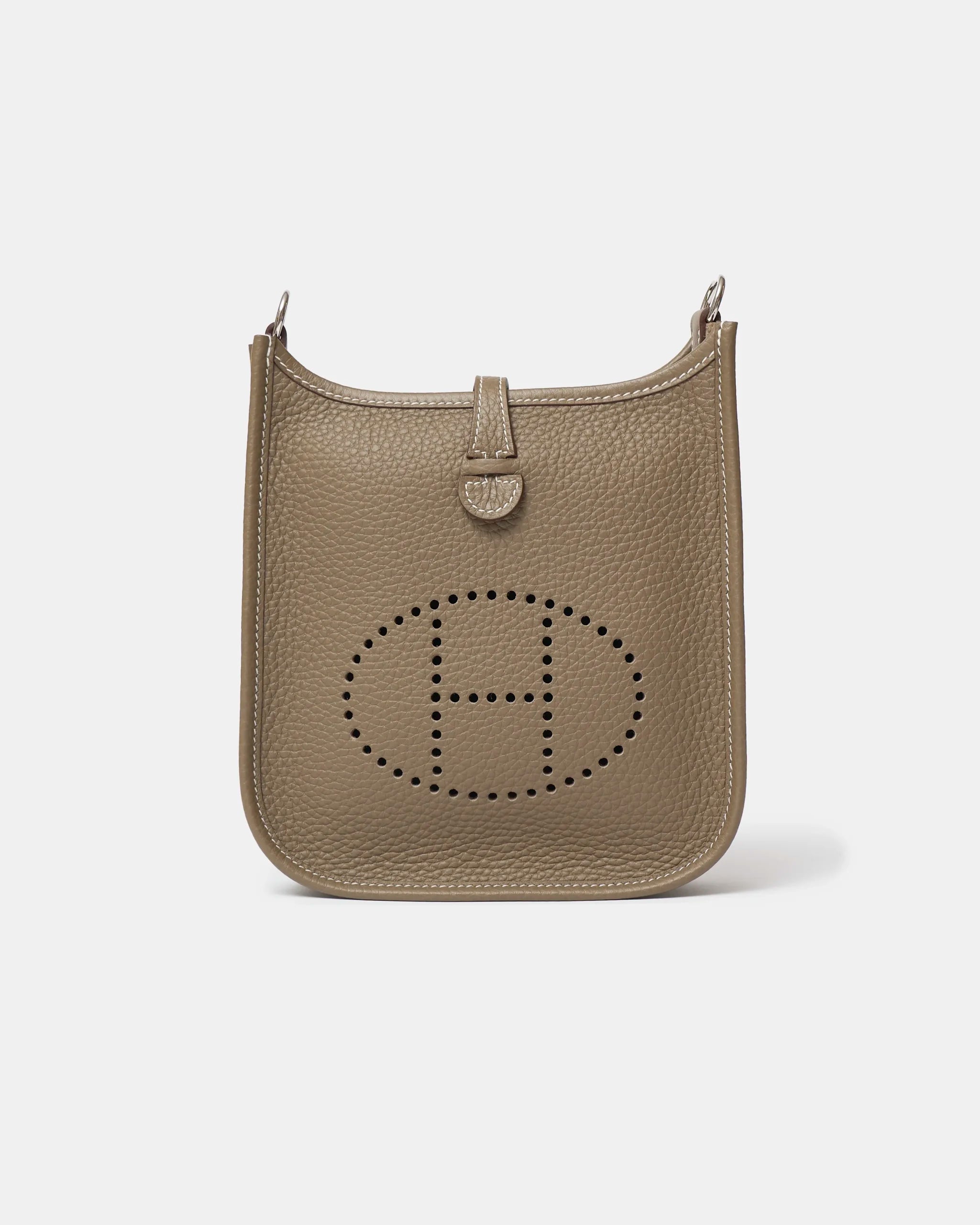 Hermes Mini Evelyne 16 EtoupeClemence PHW Navy Strap