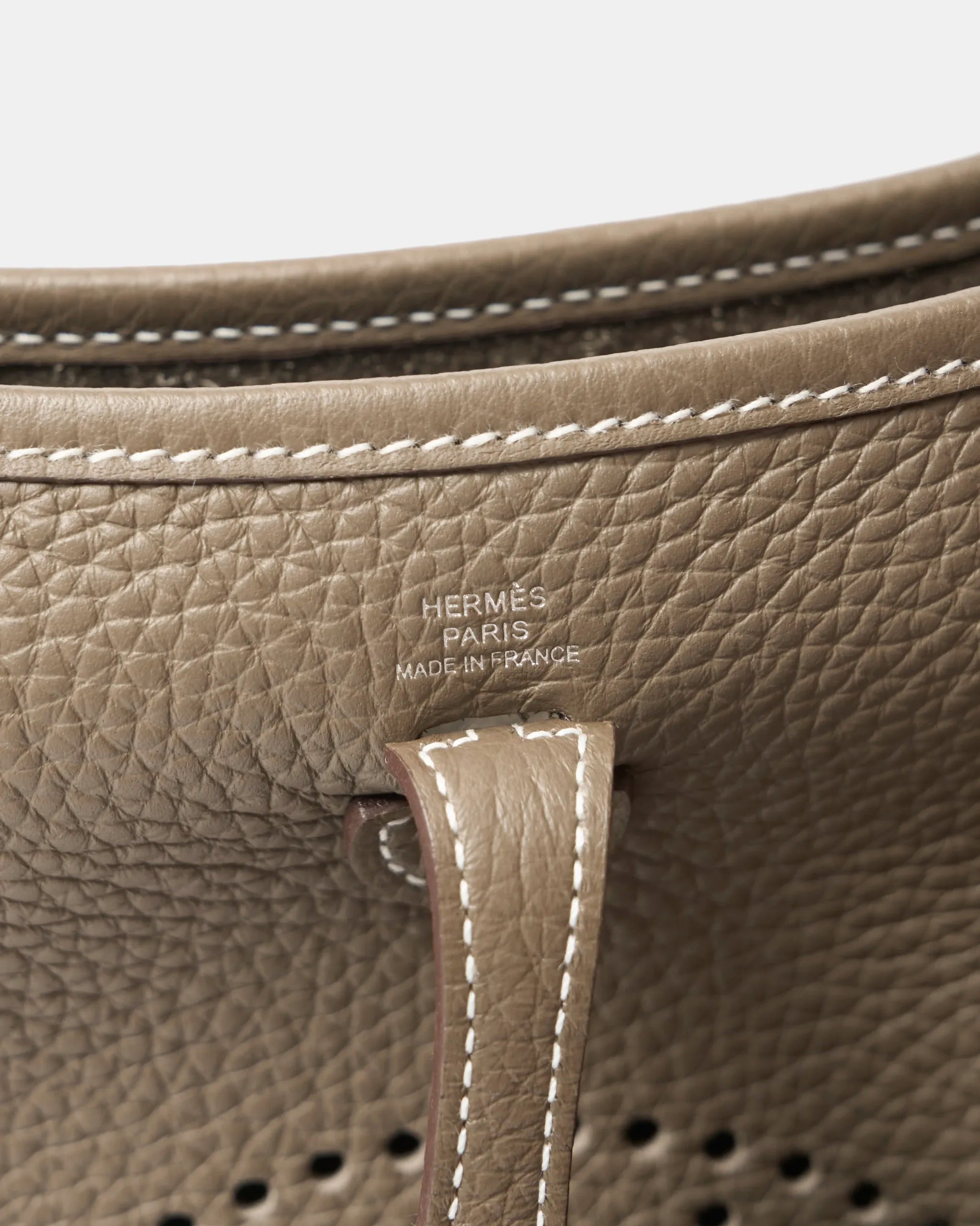 Hermes Mini Evelyne 16 EtoupeClemence PHW Navy Strap