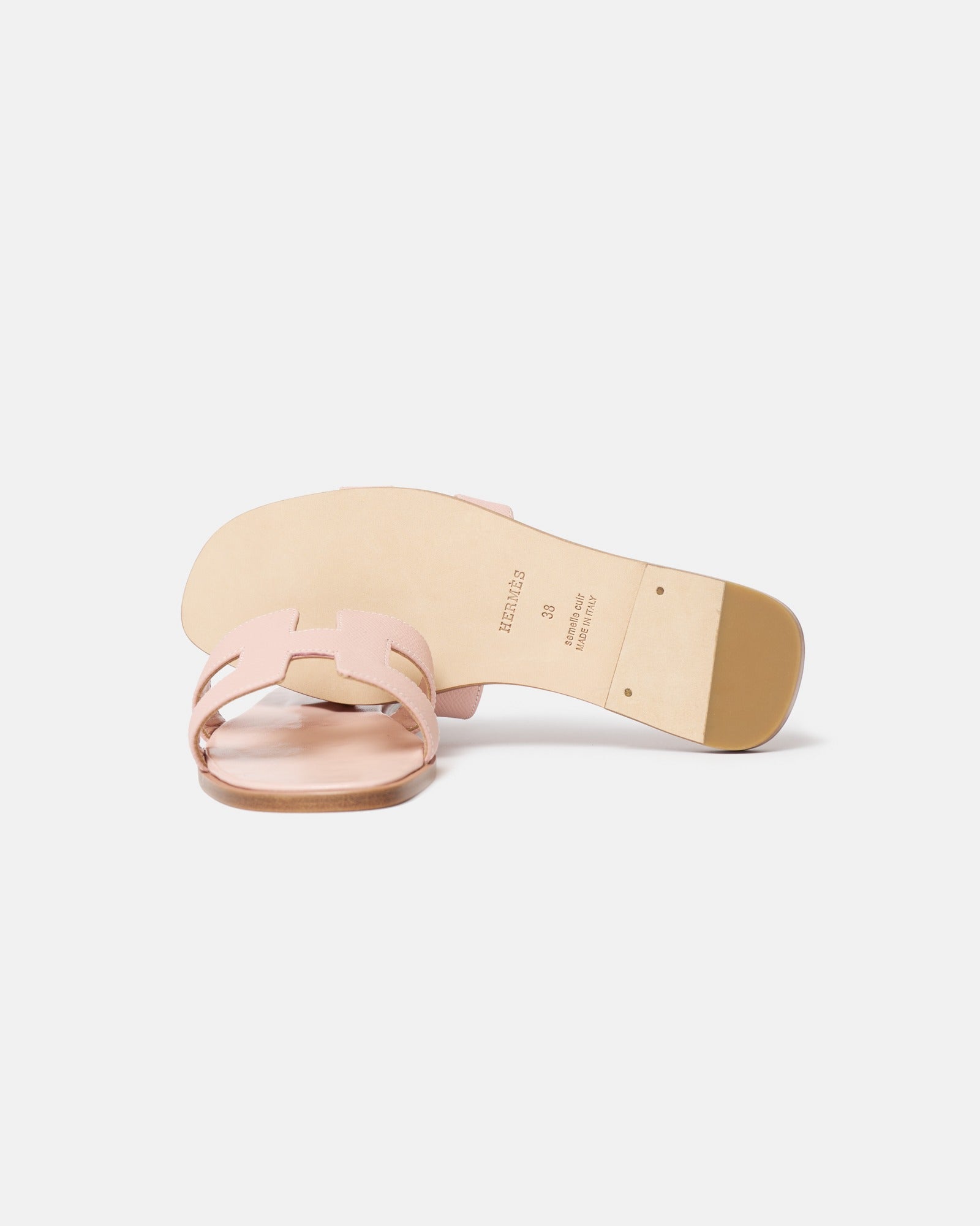 Hermès Oran Rose Pale Epsom Sandals