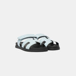 Hermès Chypre Bleu Ciel Matte Mississippiensis Alligator Sandals
