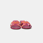 Hermès Oasis Orange Synthetic Rose Chapa Toile H Sandals