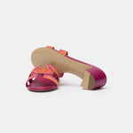 Hermès Oasis Orange Synthetic Rose Chapa Toile H Sandals