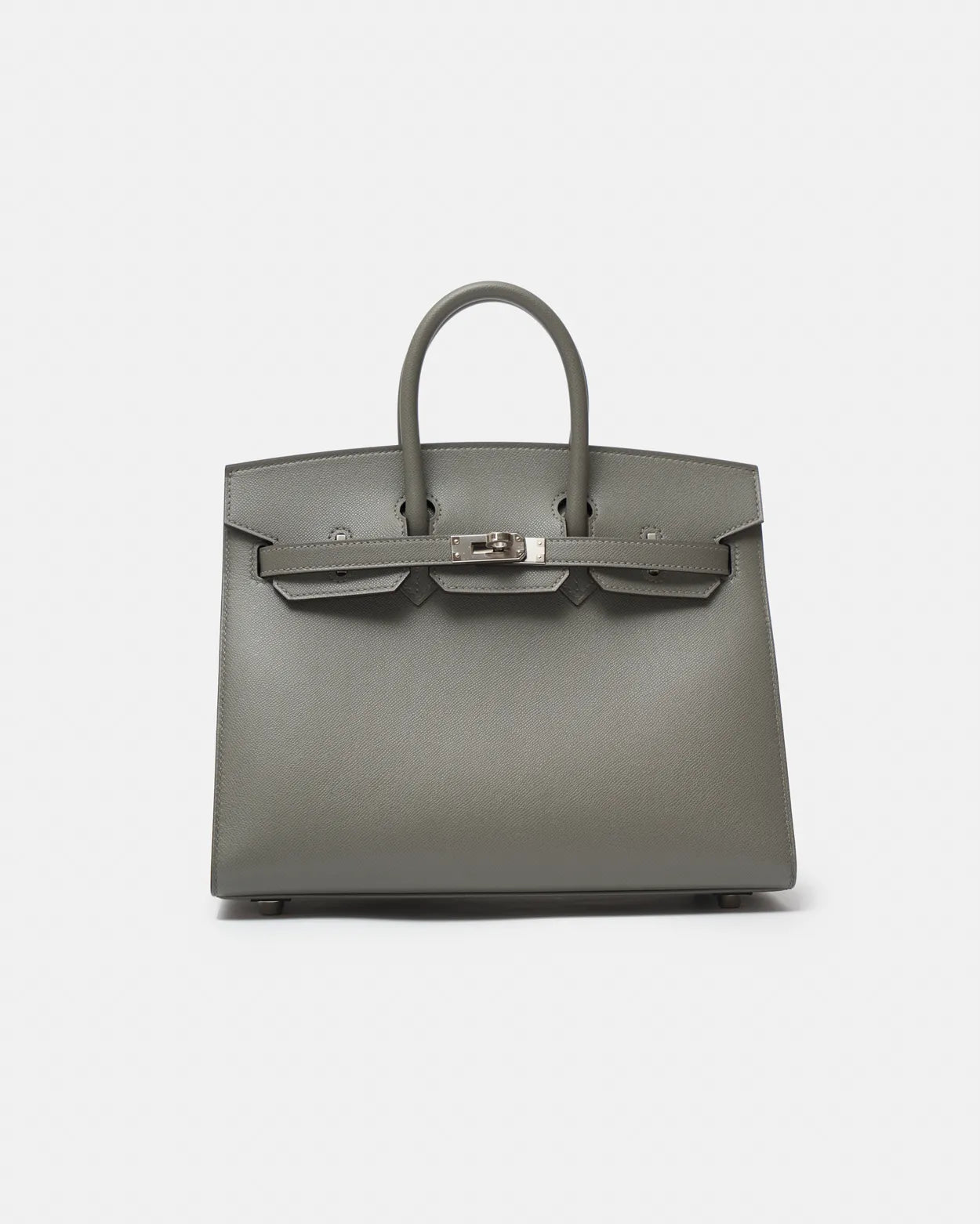 Hermès Birkin Sellier 25 Gris Meyer Madame Leather PHW