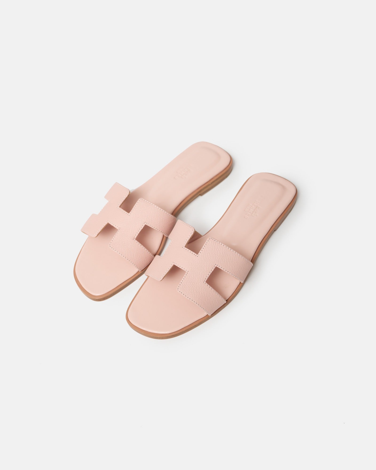 Hermès Oran Rose Pale Epsom Sandals