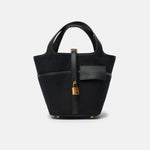 Hermès Mini Picotin 18 Cargo Black Toile Goeland Swift GHW