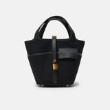 Hermès Mini Picotin 18 Cargo Black Toile Goeland Swift GHW