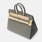 Hermès Birkin Sellier 25 Gris Meyer Madame PHW