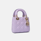 Dior Mini Lady Dior Lilac Bag Lambskin