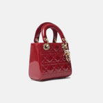 Lady Dior Mini Rojo Vernis