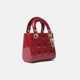 Lady Dior Mini Rojo Vernis