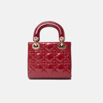 Lady Dior Mini Rojo Vernis